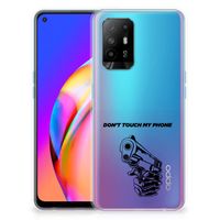 OPPO A94 5G | Reno5 Z Silicone-hoesje Gun Don't Touch My Phone - thumbnail