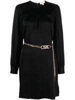 Michael Michael Kors robe ceinturée à fini satiné - Noir