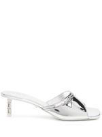 GCDS mules en cuir 60 mm - Argent - thumbnail