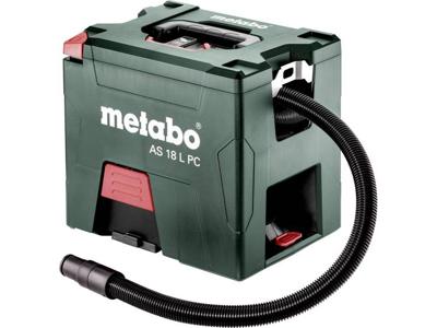 Metabo AS 18 L PC Droogzuiger Set 7.50 l Zonder accu, Stofklasse L gecertificeerd