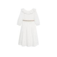 Mango Kids jurk van biologisch katoen naturel wit