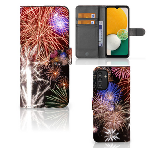 Samsung Galaxy A14 4G Wallet Case met Pasjes Vuurwerk