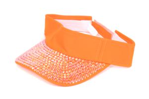 Zonneklep strass oranje