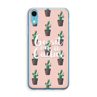 Cactus quote: iPhone XR Transparant Hoesje - thumbnail