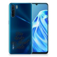 OPPO A91 Siliconen hoesje met naam Heart Smile