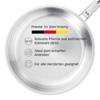 Fissler Pure Collection/roestvrij stalen pan (Ø 20 cm) ongecoate steelpan, schaalverdeling aan de binnenkant, 10 jaar garantie - inductie