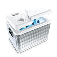 MOBICOOL MQ40A AC/DC Draagbare elektrische aluminium koelbox, 39 liter, 12 V en 230 V, Mini koelkast voor auto, vrachtwagen en stopcontact, aluminium behuizing