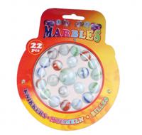 Free and Easy Knikkers 22 stuks wit