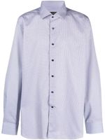 Corneliani chemise en coton à pois - Bleu