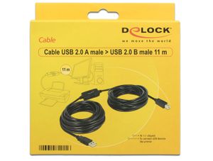 Delock 82915 Kabel USB 2.0 Type-A male > USB 2.0 Type-B male 11 m