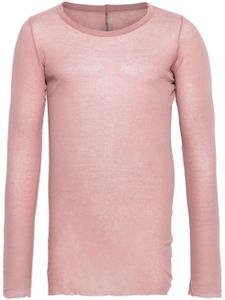 Rick Owens t-shirt en coton à coupe longue - Rose