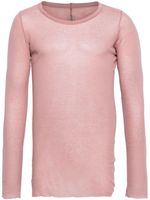 Rick Owens t-shirt en coton à coupe longue - Rose - thumbnail