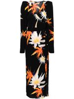 ROTATE BIRGER CHRISTENSEN robe portefeuille Lily en jacquard - Noir