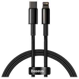 Baseus Tungsten Gold USB-C / Lightning Kabel 20W - 1m - Zwart