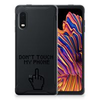 Samsung Xcover Pro Silicone-hoesje Finger Don't Touch My Phone - thumbnail