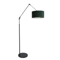 Steinhauer Vloer Leeslamp Prestige Chic zwart met 40cm groen velourse kap 8115ZW - thumbnail