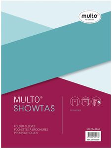 Multo geperforeerde showtas ft A3, 2-, 4- en 23-gaatsperforatie, 80 micron, gekorreld, pak van 10 st