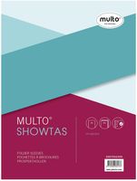 Multo geperforeerde showtas ft A3, 2-, 4- en 23-gaatsperforatie, 80 micron, gekorreld, pak van 10 st