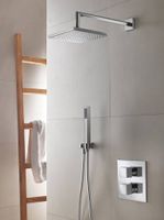 Hotbath Thermostatische Inbouw Douche Set Bloke Met 2-Weg-Stop-Omstel Ibs 4A - Chroom + Wandarm