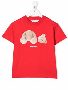 Palm Angels Kids t-shirt à motif ourson - Rouge