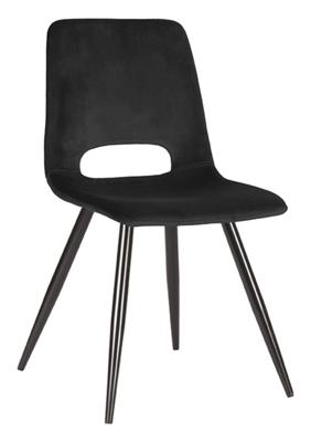 LABEL51 Eetkamerstoel 'Josh' Velvet, kleur Zwart