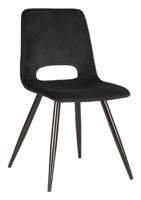 LABEL51 Eetkamerstoel 'Josh' Velvet, kleur Zwart