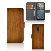 Nokia 2.4 Book Style Case Donker Hout