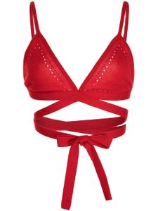 Kiki de Montparnasse soutien-gorge en cachemire - Rouge