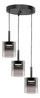 HighLight hanglamp Salerno 3 lichts - zwart