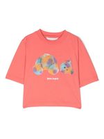 Palm Angels Kids t-shirt crop à imprimé Teddy Bear - Rose - thumbnail