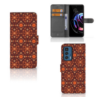 Motorola Edge 20 Pro Telefoon Hoesje Batik Brown - thumbnail