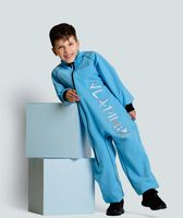 Waterproof Softshell Overall Comfy Aqua Blue Bodysuit