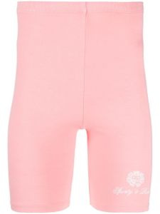 Sporty & Rich logo-print cycling shorts - Rose