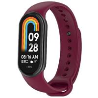 By Qubix - Siliconen bandje - Bordeaux - Compatible met Xiaomi Smart Band 8 & 9 - Compatible Xiaomi bandje