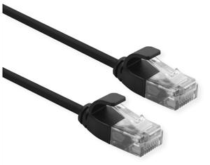 ROLINE UTP Data Center Patchkabel Cat.6A (Class EA), LSOH, extra dun, zwart, 0,3 m