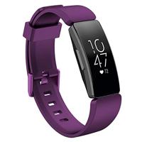 By Qubix - Compatible met Fitbit Inspire 1 / HR/Ace 2 siliconen bandje met gesp - Maat: Small - paars - Compatible fitbit bandje