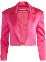 alice + olivia blazer oversize à coupe crop - Rose