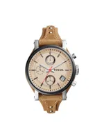 Horlogeband Fossil ES4177 Onderliggend Leder Bruin 18mm - thumbnail