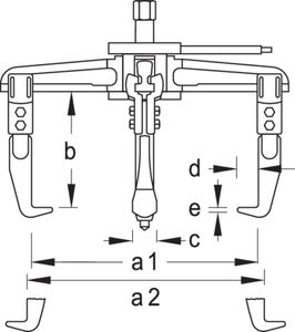 Gedore 8002440 Poelietrekker Aantal haken: 3