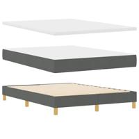 vidaXL Boxspringbed met matras in donkergrijs, 160x200 cm stof