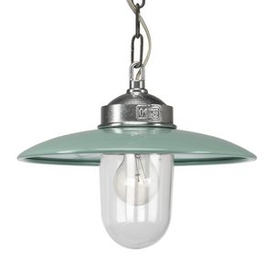 Kettinglamp Solingen groen glazen stolp verandalamp hanglamp