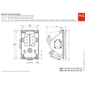 PCE PC Electric 96061551 CEE-wandcontactdoos 16 A 5-polig 400 V 1 stuk(s)