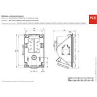 PCE PC Electric 96061551 CEE-wandcontactdoos 16 A 5-polig 400 V 1 stuk(s) - thumbnail