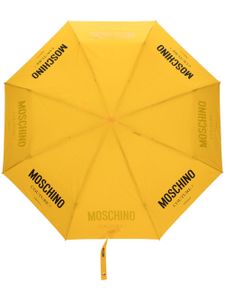 Moschino parapluie à logo imprimé - Jaune