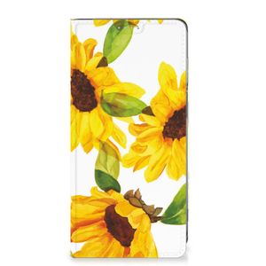 Smart Cover voor Motorola Moto G62 5G Zonnebloemen