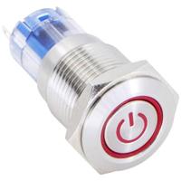 TRU Components LAS2GQF-11ET/R/12V/S/P Drukknop 48V/DC 2A 1 x aan/(aan) IP65 tastend 1 st.