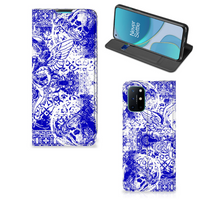 Mobiel BookCase OnePlus 8T Angel Skull Blauw - thumbnail