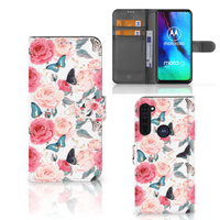 Motorola Moto G Pro Hoesje Butterfly Roses