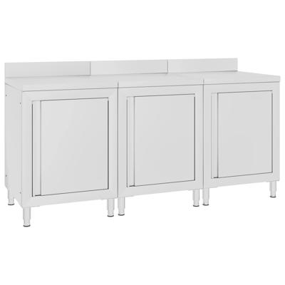 vidaXL Werktafelkast commercieel 180x60x96 cm roestvrij staal vidaXL Werktafelkast commercieel 180x60x96 cm roestvrij staal