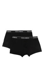 Dolce & Gabbana lot de deux boxers en coton à taille logo - Noir - thumbnail